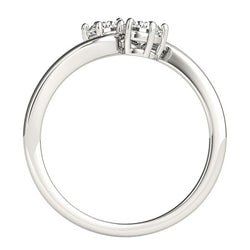 Solitaire Two Stone Diamond Ring in 14k White Gold (1/2 cttw)